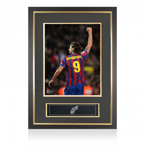 Zlatan Ibrahimovic Signed Plaque and Photo Frame: FC Barcelona Legend